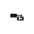 JR Products Plastic T-Style Door Holder, 3.5″ Black