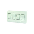 JR Products 12331 White Quad RV Rocker Switch Assembly with Bezel