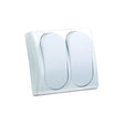 JR Products 13585 White Double Modular On/Off RV Switch with Bezel
