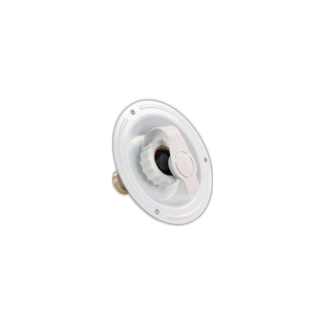 CITY WATER DISH METAL WHT FPT