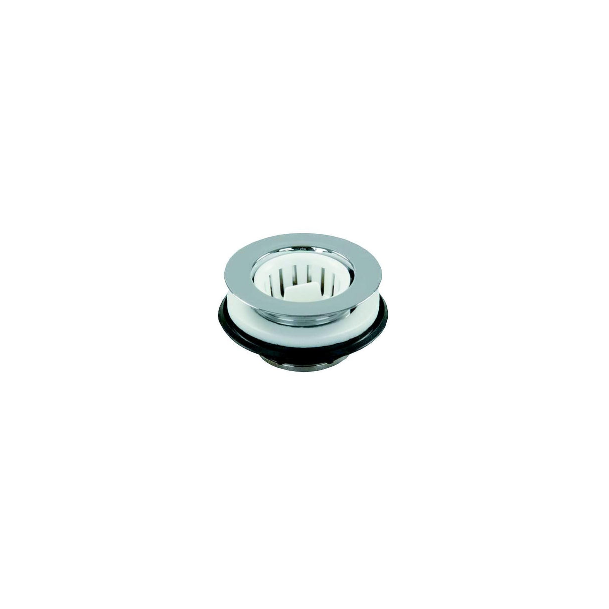 JR Products Strainer w/Threaded Basket, Chrome