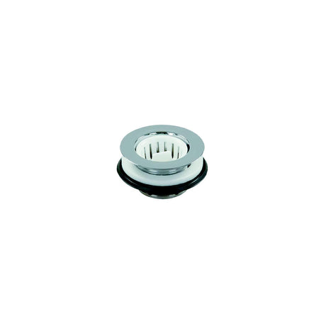 JR Products Strainer w/Threaded Basket, Chrome