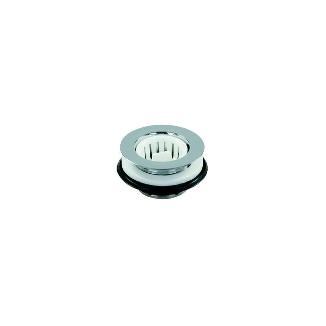 JR Products Strainer w/Threaded Basket, Chrome