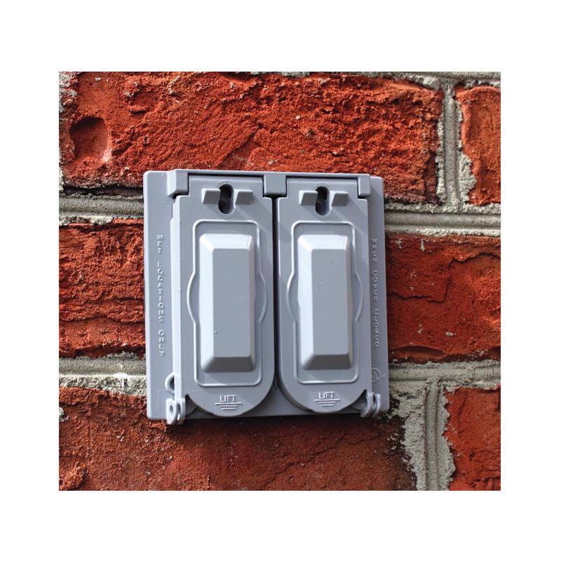 Sigma Engineered Solutions Square Die-Cast Metal 2 gang 4.75 in. H X 4.75 in. W Universal Cover
