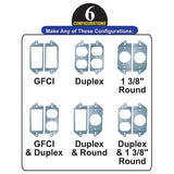 Sigma Engineered Solutions Square Die-Cast Metal 2 gang 4.75 in. H X 4.75 in. W Universal Cover