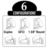 Sigma Engineered Solutions Rectangle Die-Cast Metal 1 gang 4.57 in. H X 2.81 in. W Universal Cover