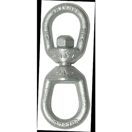 Chicago 215152 Galvanized Eye &amp; Eye Swivel, 3/8", 1.1 Tons