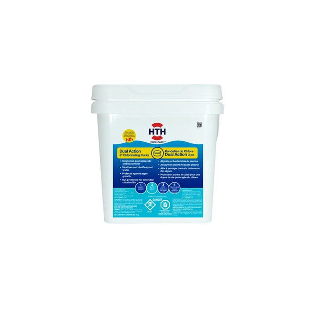 HTH Pool Care 31983 Dual Action Chlorinating Puck, 6 kg