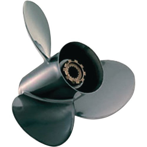 Quicksilver Black Diamond BII Bravo Two Aluminum Propeller 3 Blade With Rubber Hub