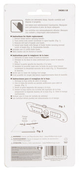 Vulcan K2022 Utility Knife, 2-1/4 in L Blade, 3/4 in W Blade, Carbon Steel Blade, Non-Slip Grip Handle