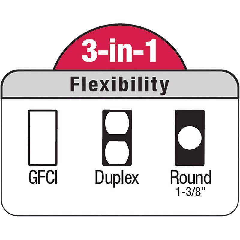 Sigma Engineered Solutions Rectangle Die-Cast Metal 1 gang 4.76 in. H X 3.01 in. W Multi-Use Cover