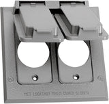 Sigma Engineered Solutions Square Die-Cast Metal 2 gang 4.54 in. H X 4.54 in. W 15/20 Amp Receptacle