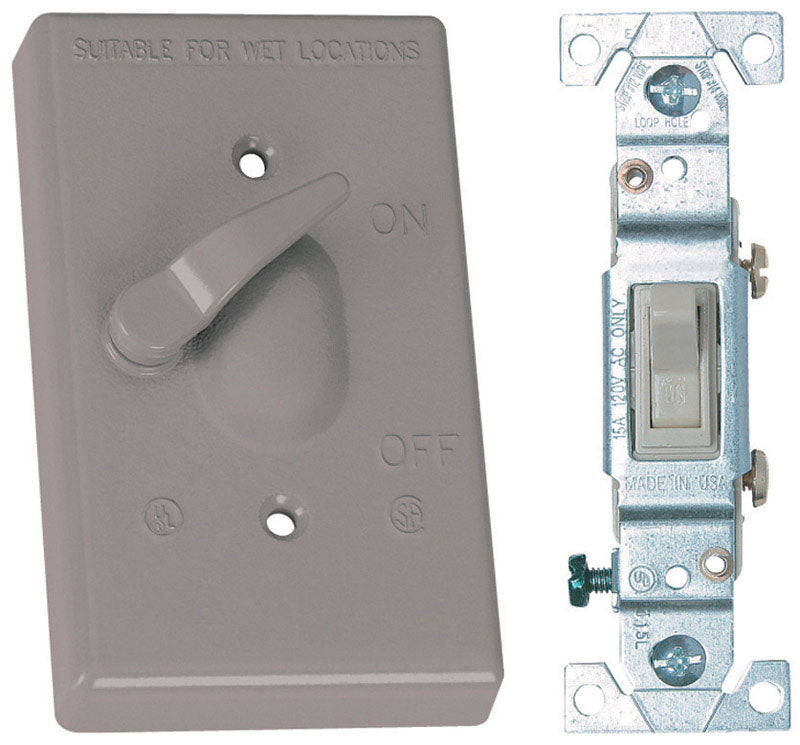 Sigma Engineered Solutions Rectangle Die-Cast Metal 1 gang 4.57 in. H X 2.83 in. W Toggle Switch and