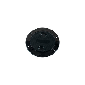 Beckson Screw Out Deck Plate With Standard Trim Ring, Dimple Center