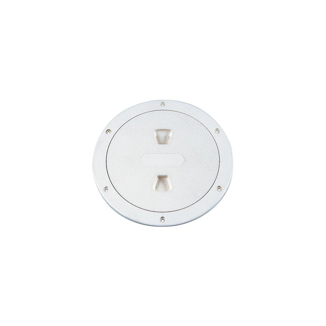 Beckson Screw Out Deck Plate With Standard Trim Ring, Diamond Center
