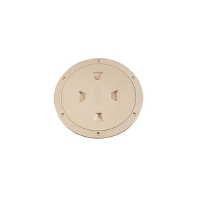 Beckson Screw Out Deck Plate With Standard Trim Ring, Diamond Center