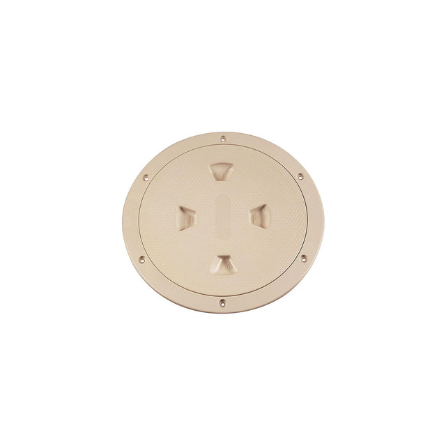 Beckson Screw Out Deck Plate With Standard Trim Ring, Diamond Center