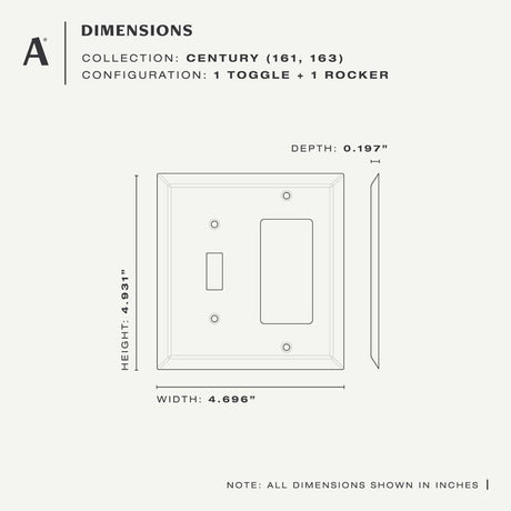 Amerelle Chelsea Aged Bronze 2 gang Stamped Steel Decorator/Toggle Wall Plate 1 pk