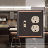 Amerelle Century Aged Bronze 2 gang Stamped Steel Toggle Wall Plate 1 pk