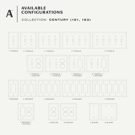 Amerelle Century Aged Bronze 2 gang Stamped Steel Toggle Wall Plate 1 pk