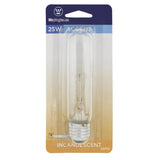 Westinghouse 25 W T10 Tubular Incandescent Bulb E26 (Medium) White 1 pk, Pack of 6