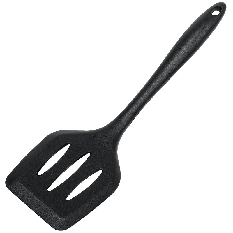 Chef Craft Premium Series 13610 Spatula, 11-3/4 in OAL, Silicone Blade, Black