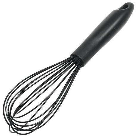 Chef Craft Premium Series 13672 Wire Whisk, 10-1/2 in OAL, Silicone, Black, Plastic Handle