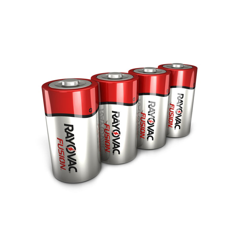 Rayovac Fusion D Alkaline Batteries 4 pk Carded
