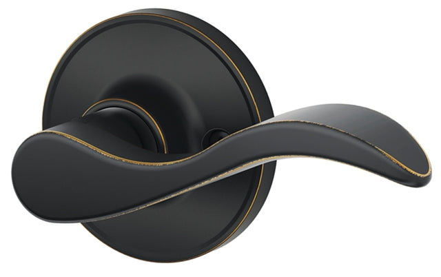 Schlage J Series J170SEV716RH Right Hand Dummy Lever, Mechanical Lock, Aged Bronze, Metal, Residential, Right Hand