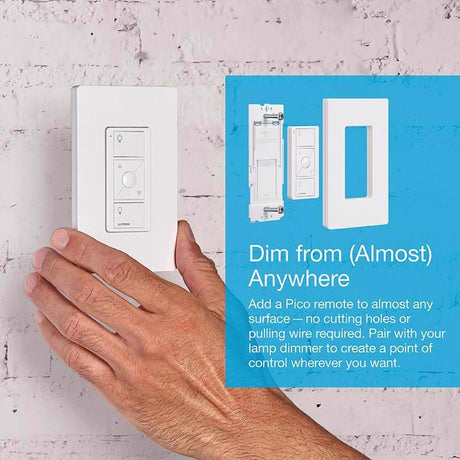 Lutron Caseta White 100 W Plug-In Smart-Enabled Dimmer Switch w/Remote Control 1 pk