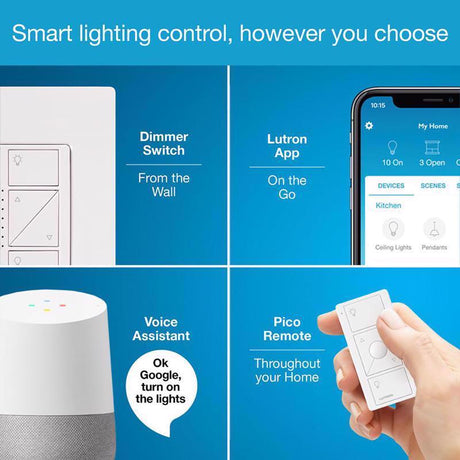 Lutron Caseta White 100 W Plug-In Smart-Enabled Dimmer Switch w/Remote Control 1 pk