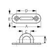 Sea-Dog 0897041 Oblong Pad Eye 3-5/16" Stainless