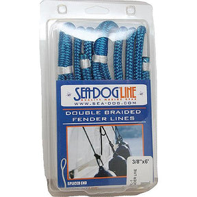 Sea Dog 302110006RD1 Premium Double Braided Nylon Fender Line, 3/8″ x 6', Red pr.