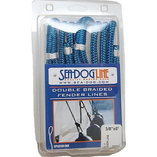 Sea Dog 302110006RD1 Premium Double Braided Nylon Fender Line, 3/8″ x 6', Red pr.