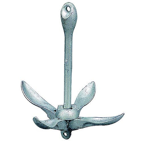 SeaDog 318005 Galvanized Folding 14" Anchor - 1/2" Diameter - 7' to 10' Chain Length - Fits 5' to 14' Boats