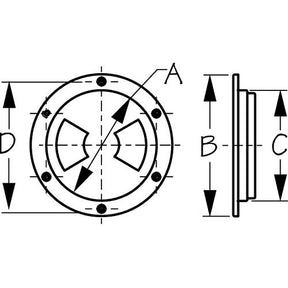 Quarter-Turn Deck Plate w/Internal Collar