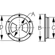 SeaDog Quarter-Turn Deck Plate with Internal Collar - #8 Fastener - White Finish