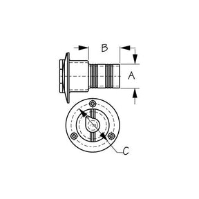 SeaDog 351321L1 Locking Diesel Hose Deck Fill w/Keys, 1-1/2″ Hose