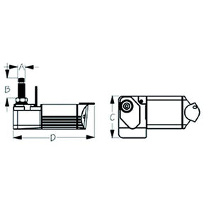 SeaDog Powder Coated Aluminum & Stainless Waterproof Heavy Duty 12V Wiper Motor - White Finish