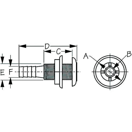 Thru-Hull Fitting 1 1/2" --