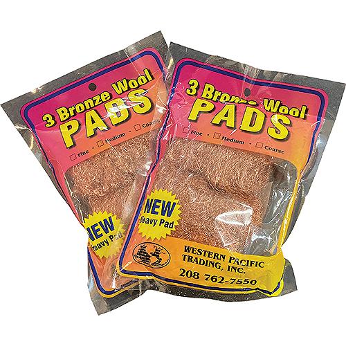 Bronze Wool Pads, Med. 3/Pack
