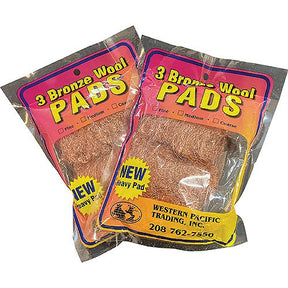 Bronze Wool Pads, Med. 3/Pack