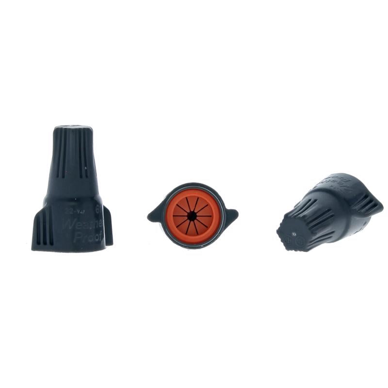 Ideal Industries WeatherProof Insulated Wire Wire Connector Gray 10 pk