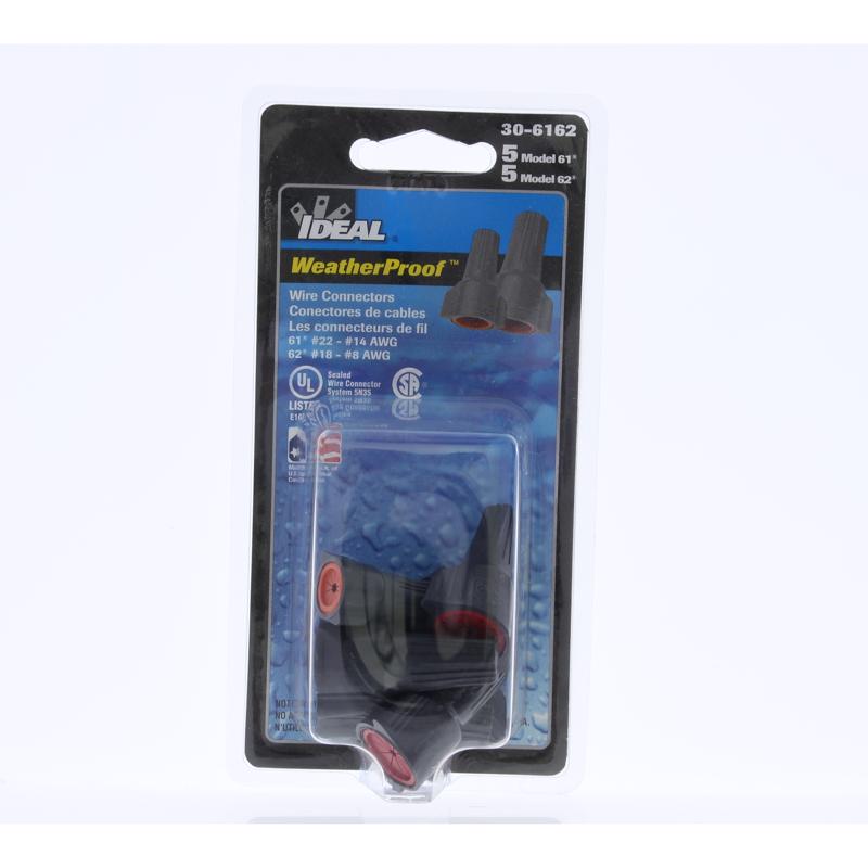 Ideal Industries WeatherProof Insulated Wire Wire Connector Gray 10 pk