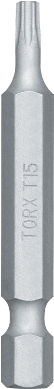 DEWALT DW2648 Power Screwdriver Bit, T15 Drive, Torx Drive, 1/4 in Shank, Hex Shank, 2 in L, Steel