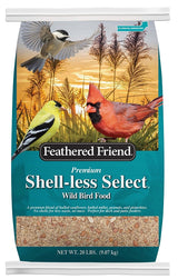 Feathered Friend Shell-less Select 14400 Sunflower Kernel Wild Bird Food, 20 lb, Premium, Blended, Bag