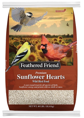 Feathered Friend 14415 Sunflower Seed Sunflower Hearts, 40 lb, Bag