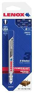 Lenox 1991406 Jig Saw Blade, 3/8 in W, 6 TPI, 4 in L, 3/PK