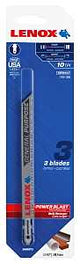 Lenox 1991366 Jig Saw Blade, 3/8 in W, 5-1/4 in L, 10 TPI, Bi-Metal Cutting Edge