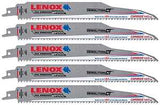 Lenox 1832144 Series Reciprocating Saw Blade, Applicable Materials: Metal, 1 in W, 9 in L, 6 TPI, Carbide Cutting Edge